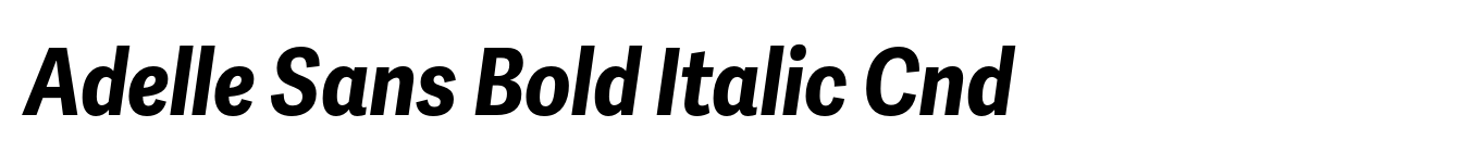 Adelle Sans Bold Italic Cnd